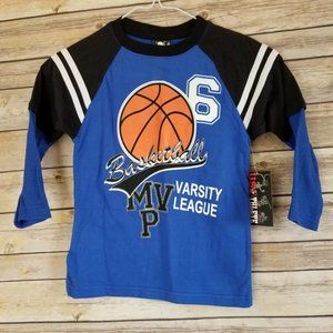 USAthlete Toddler t Shirt Basketball L/S 4T